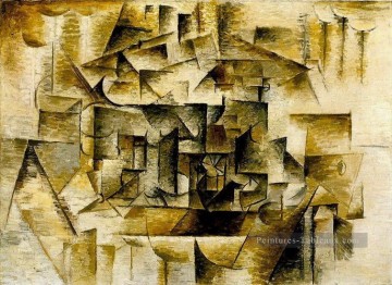  1910 - Nature morte avec verre et citron 1910 cubiste
